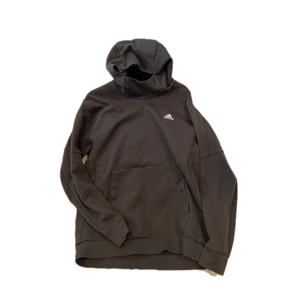 Adidas Black Pullover Hoodie Mens Lar